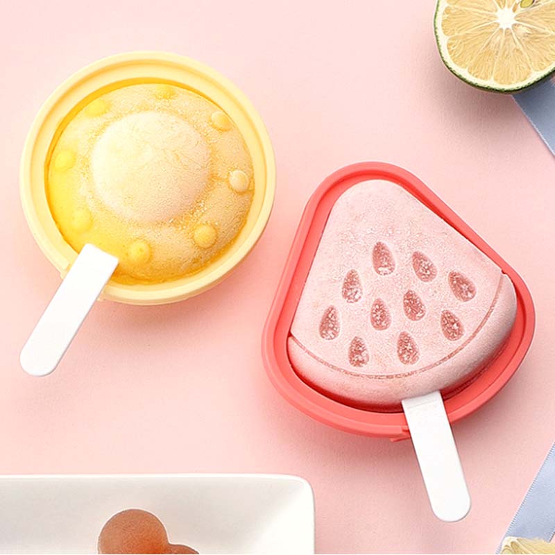 Molde de helado de silicona para el hogar, base para el hogar, modelo de helado, molde para paletas de fruta: 8