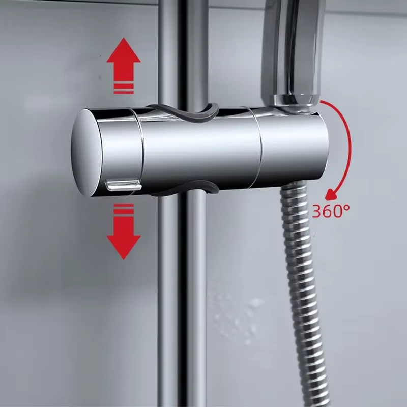 Universal Shower Head Holder Adjustable Shower Rail Holder Bathroom Accessories Replacement Hand Shower Bracket for Slide Bar