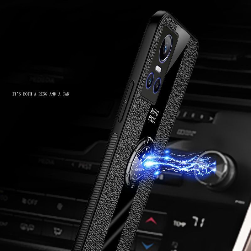 Funda Voor Realme Gt Neo 3 Case Car Holder Telefoon Cover Voor Realme Gt Neo 3 Case Luxe Lederen Zachte siliconen Shockproof Bumper