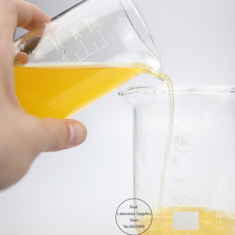 Lab 50-1000ml Borosilicate Graduated Glass Beaker in tall form glass measure cup Laboratory Equipment