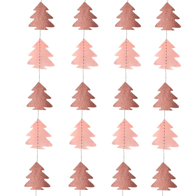 Guirnalda de árbol de Navidad de papel de 4m, adorno de Navidad, pancarta de pared, decoración colgante, bricolaje, boda, de cumpleaños, Navidad, Año: K05