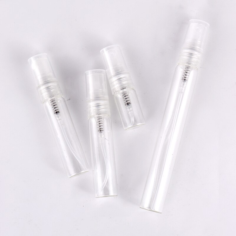10pcs/lot 2/3/5/10ml Perfume bottle refilling perfume bottle plastic sprayer transparent glass bottle