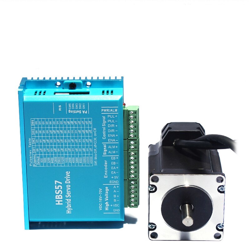 Nema 23 Stepper Motor Driver 1.2nm Servo Motor 57HSE1.2N+HBS57 Closed-loop step motor 1.2NM 57 Hybrid closed loop 2-phase