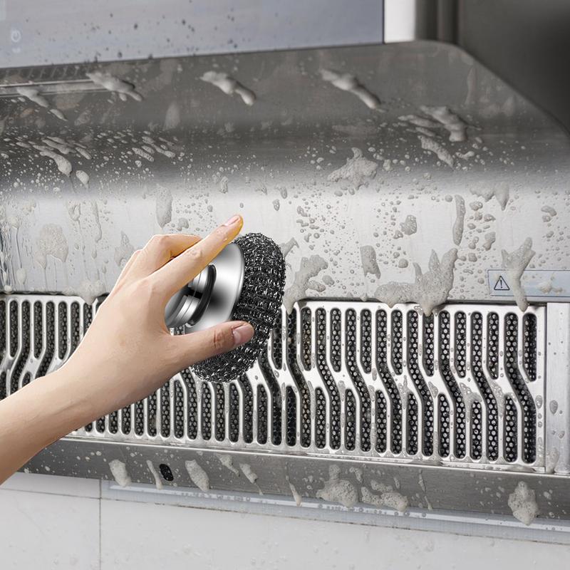 Oppvaskmaskin i rustfritt stål med håndtak oppvaskmaskin i ull kraftig skrubbeverktøy i stålull skrubbing i rustfritt stål