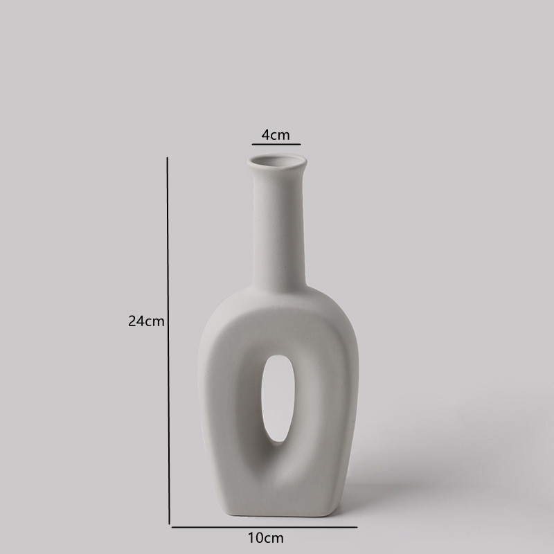 Nordic Home Decor Ceramics Vase Ceramics Living Room Decoration Flower Vase Desktop Flower Pots Decorative Plant Vase: G