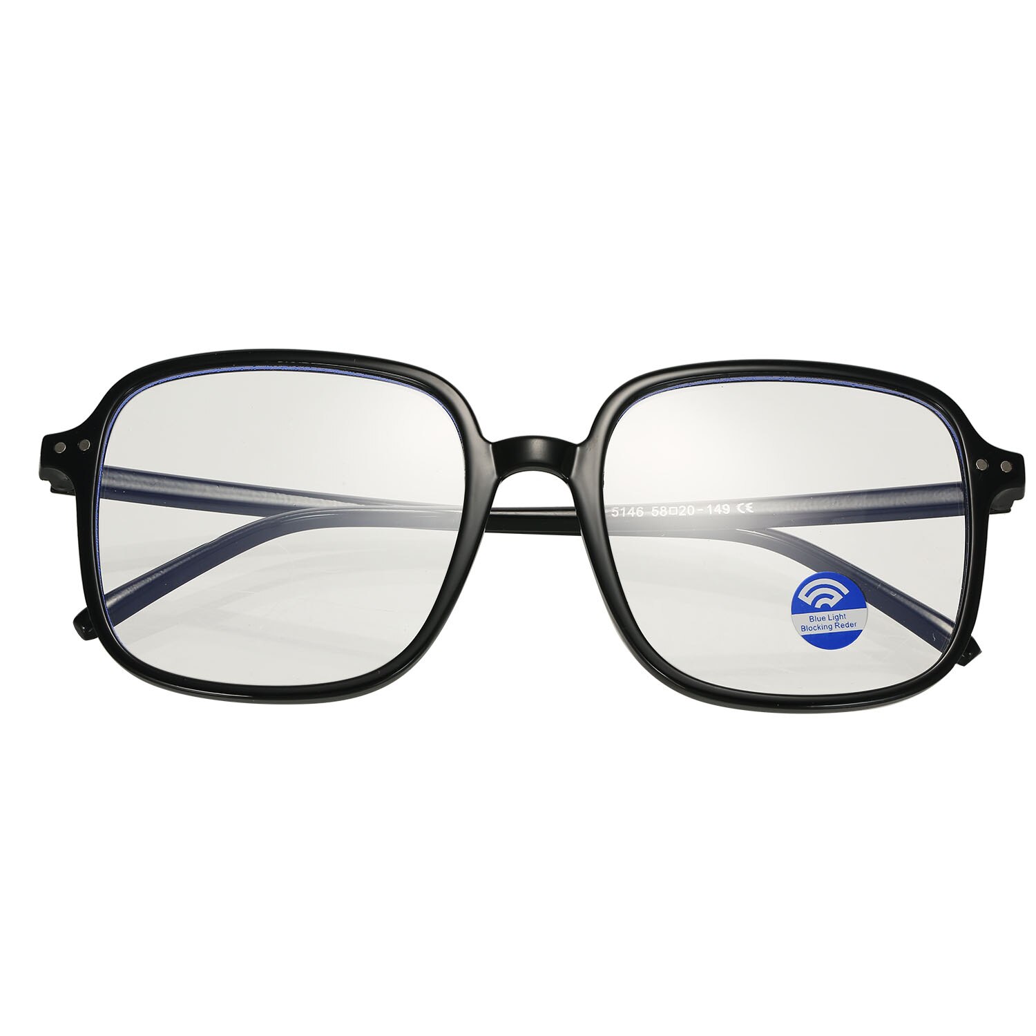 Unisex briller anti-blå lys briller ultra lys firkantede rammer briller computer briller fleksible briller læsebriller: Blå