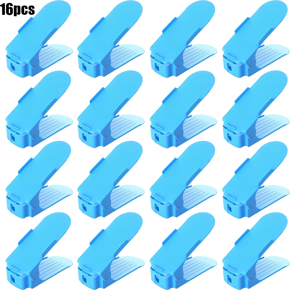 12pc dobbeltlags justerbar skooppbevaringspose moderne skohylle skoskapoppbevaring rengjøringsskap skooppbevaringsposehylle