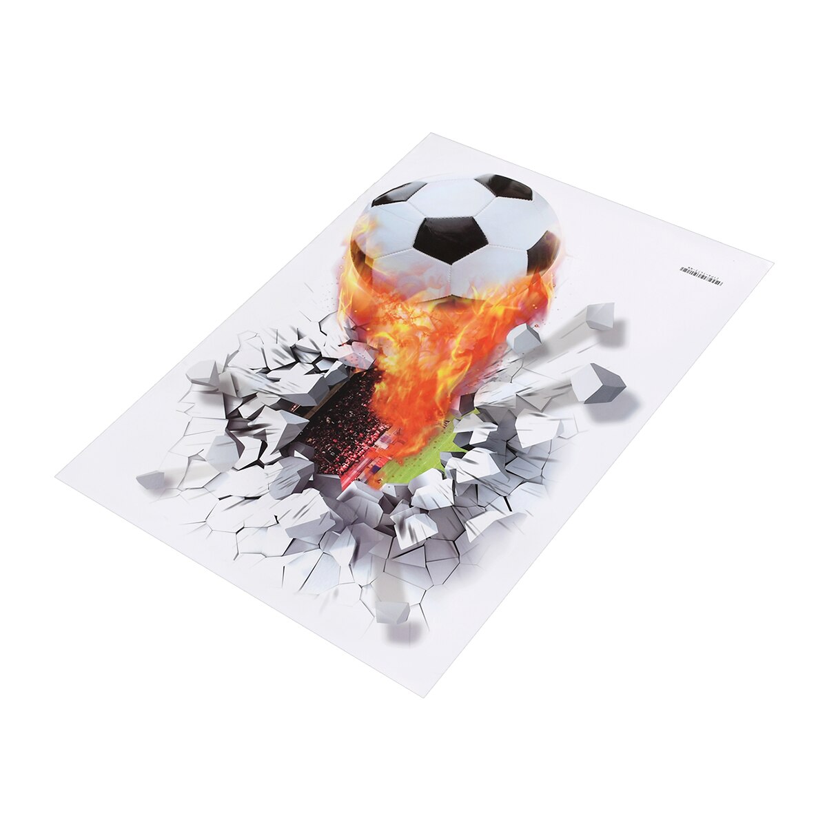 Firing Football Through PVC Wall Stickers For Kids Room Decoration Home Decals Soccer Funs 3D Mural Art Sport Game Poster