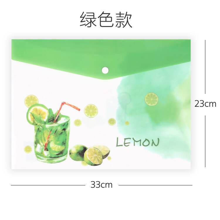 Students File Holder Cartoon Learning Stationery Office Storage Bag Candy-Colored A4 Snap Closure File Bag Factory