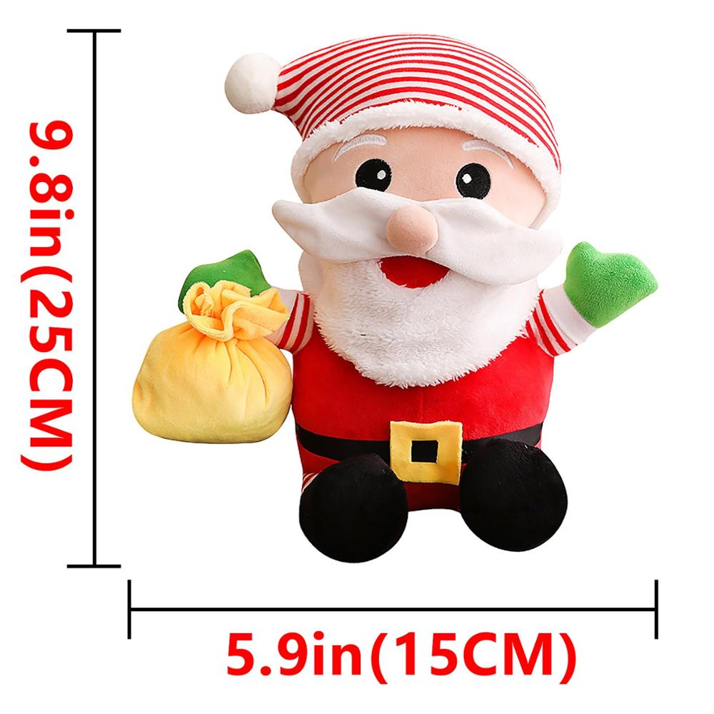 Christmas Santa Snowman Pillow Hand Warmer Plush Toy Christmas