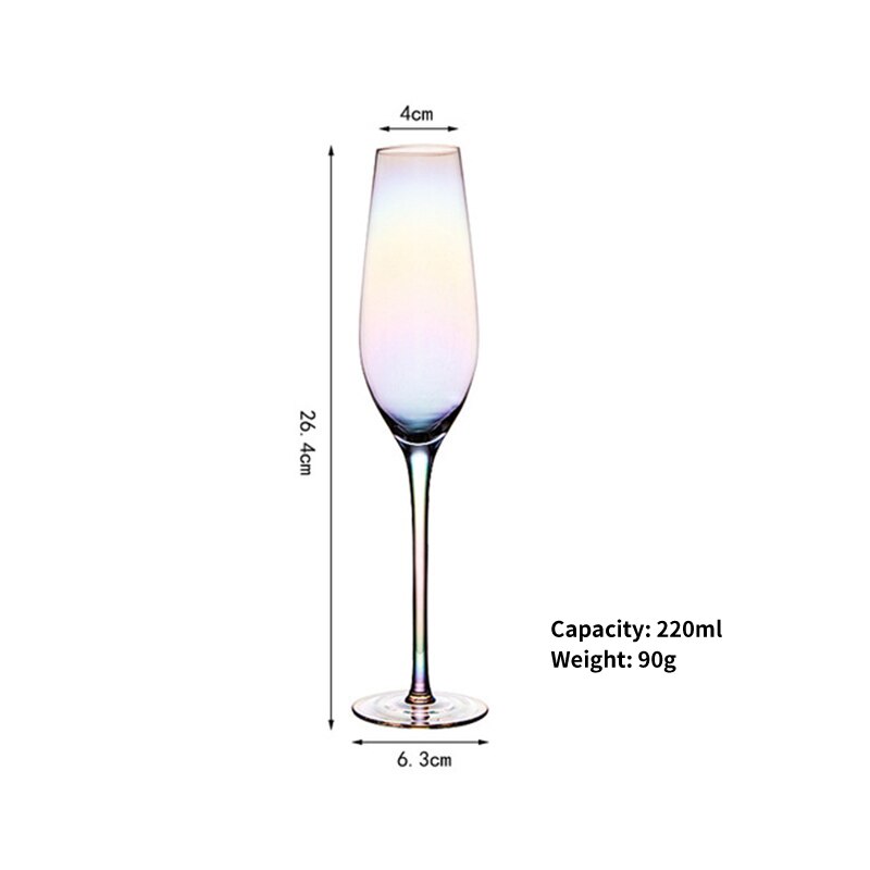 Wind Regenboog Glas Geleidelijke Verandering Zeven Kleur Glasdrinkbeker Noord-europa Verblinden Kleur Wijnglas Champagne Glas Rode Wijn Glas: style1