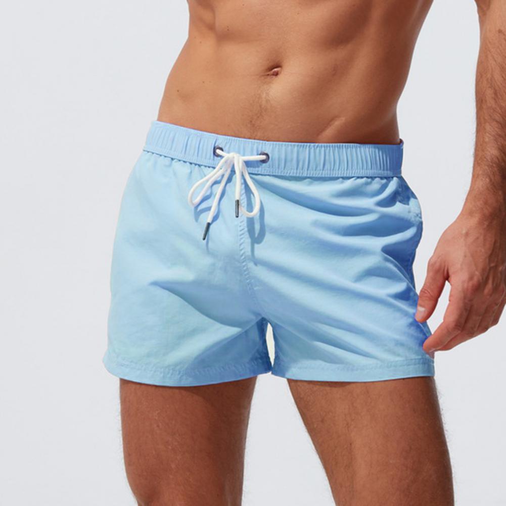 Summer Fitness Shorts Solid Color Summer Clothing Male Leisure Fitness Shorts Surf Shorts Swimming Trunks