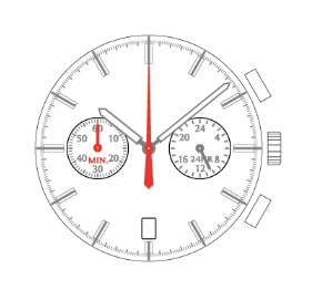 Movimiento VK64 Movimiento japonés TMI VK64A Chrono (centro 1/5 seg, min) 24 horas, fecha Movimiento de cuarzo con sincronización precisa