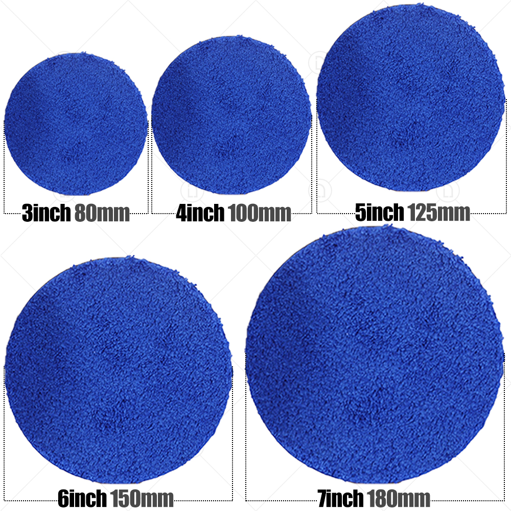 3/4/5/6/7 Zoll Entfernen Wachs Puffer Pads Mikrofaser Polieren Pad Austauschbare Polieren Pads Für DA/RO Polierer Auto Waschen Sauber