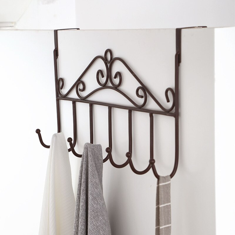 Door Rear Behind Hook Wall Mounted Storage Hanger Hook Wrought Iron Hooks for Home Bedroom Bathroom Hat Coat Clothes