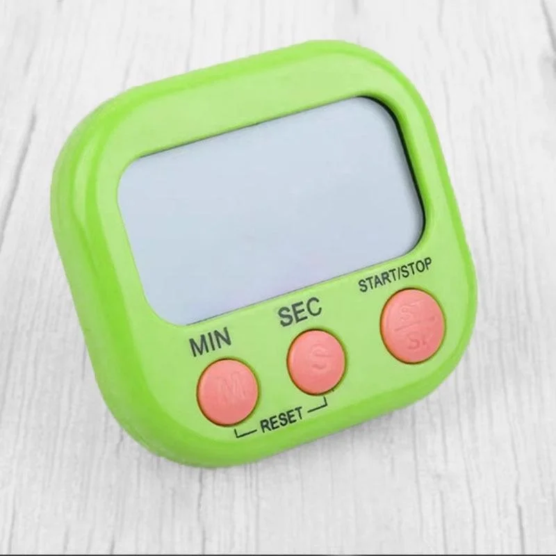 Reloj con temporizador y alarma para el hogar, cronómetro Digital electrónico para cocina, cronómetro LCD magnético para cocinar, herramienta de recordatorio de cuenta atrás, huevo: Gris