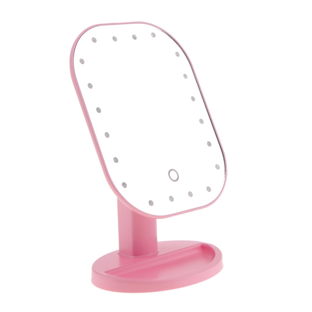 Pro Led Lighted Makeup Mirror /Tabletop Mirror -180° Rotation With 20 Lights &amp; Detachable