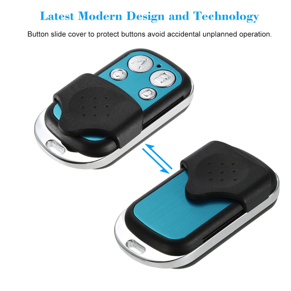 Remote Control Copy 4 Channel Cloning Duplicator Key Fob A Distance Learning Electric Garage Door Controller 433 MHz RF