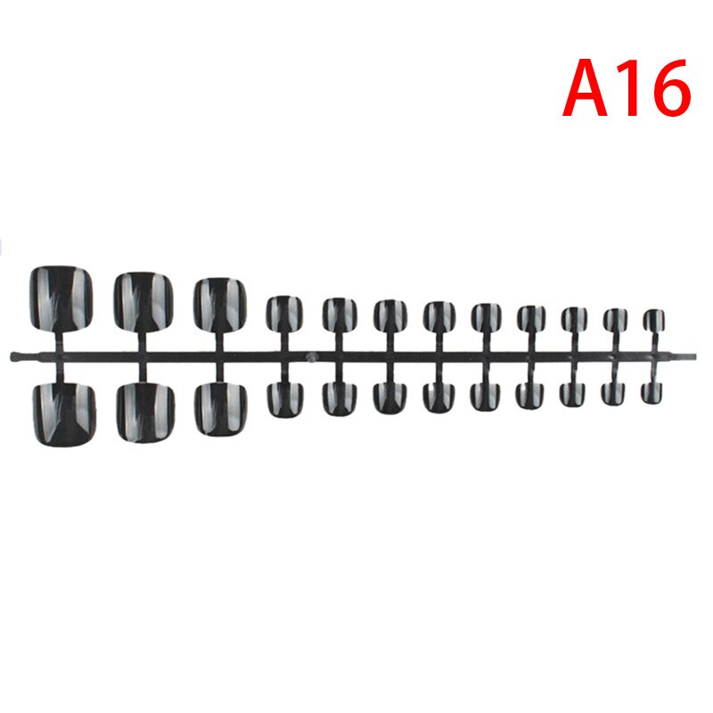 24 stuks kunstmatige snoepnagels garnalenpoeder sticker natuurlijke acryl franse valse teennagels tips kunstdecoratie teennagels valse nagels: 16