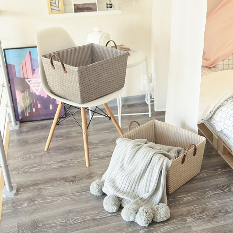Retangular tecido cesta de armazenamento organizador cestas de armazenamento reutilizáveis artigos diversos livro brinquedos caixa de armazenamento para casa