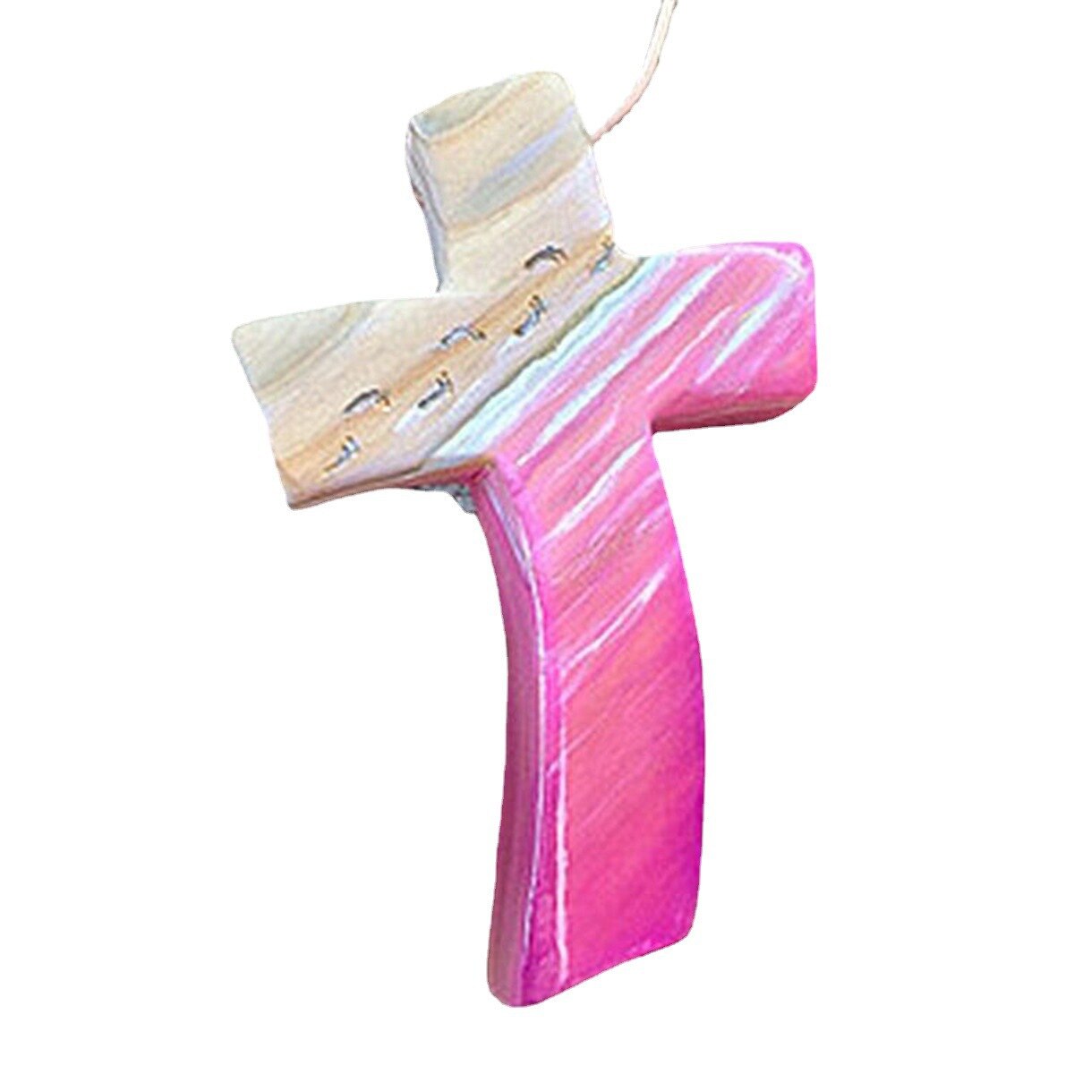 Jesus Cross Easter Handmade Wooden Christ Catholic Church Utensils Prayer Religious Orthodox Colorful Priest