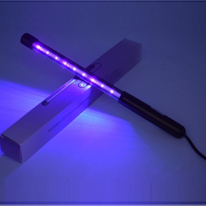 Bærbar led uv-lampe 3+6 leds 275nm 375nm husholdnings uvc led steriliseringslys usb ultraviolet sterilisator uv lys