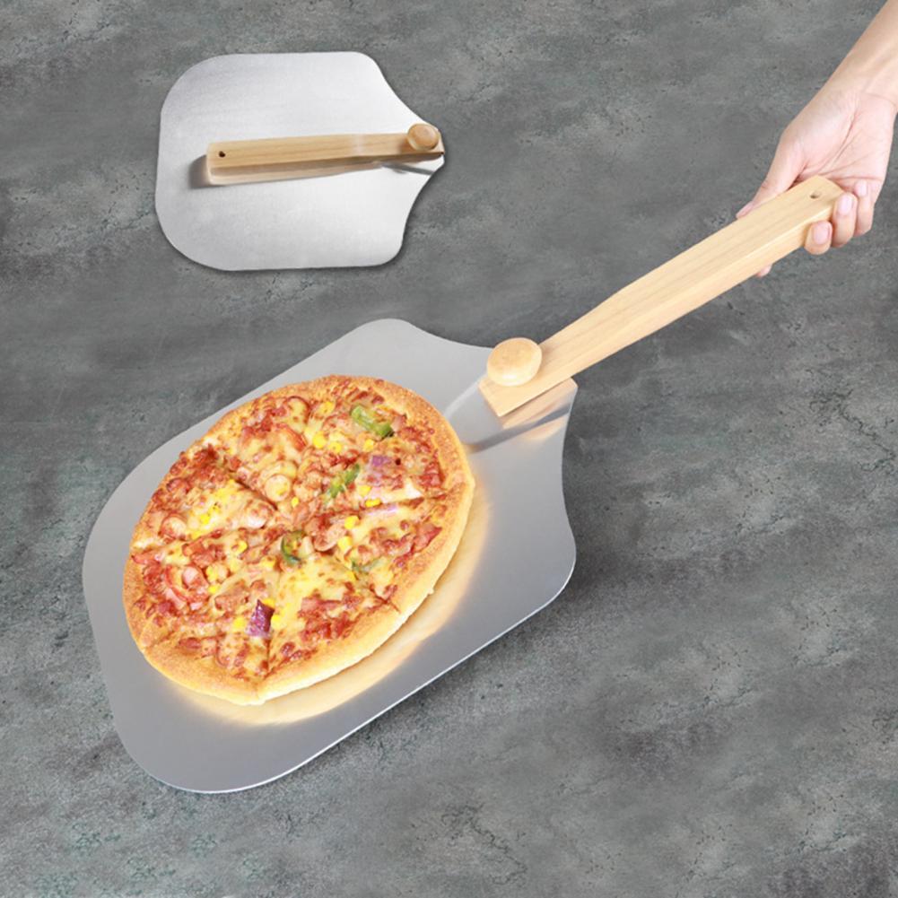 Verwijderbare Lange Handvat 12 Inch Geperforeerde Pizza Peel Verwijderbare Pizza Schop Aluminium Antislip Handvat Pizza Peels Pizza Tool