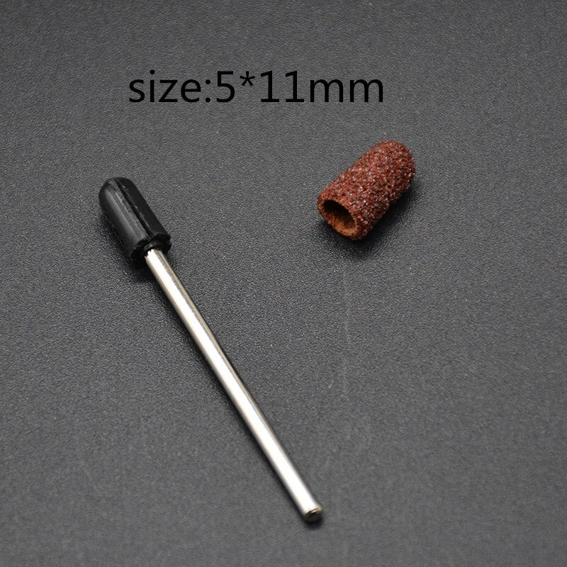 Maohang nagelschuurbanddop rubberen doorngreep manicureboormachine accessoire (1 stuks dop +1 stuks rubberen greep): 511mm