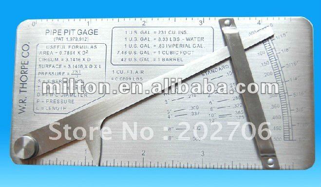 Au-foot pipeline inspection weld gauge pipe pit welding gauge