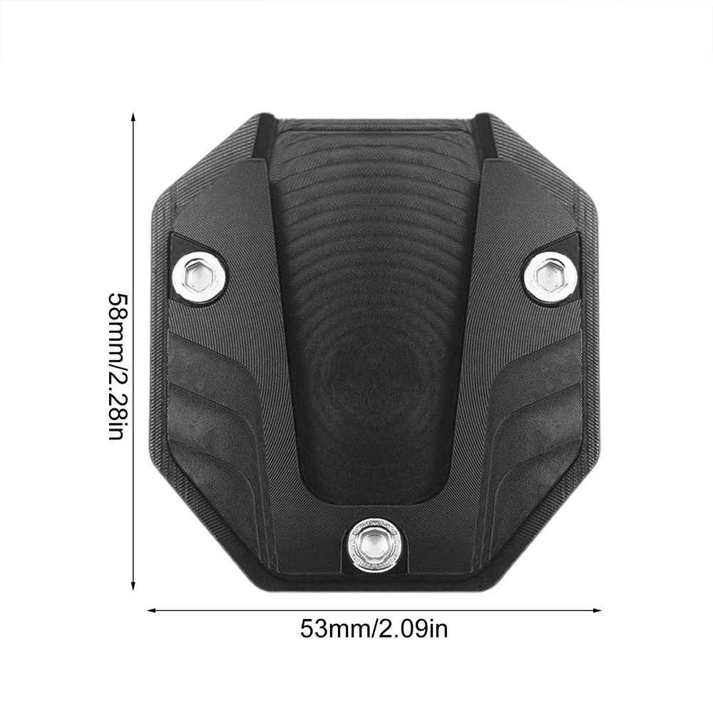 Motorcycle Kickstand Plate Anti-Skid Side Stand Extension Plate Foot Support Pad High Strength Motorcycle Accessories Foot Plate: black