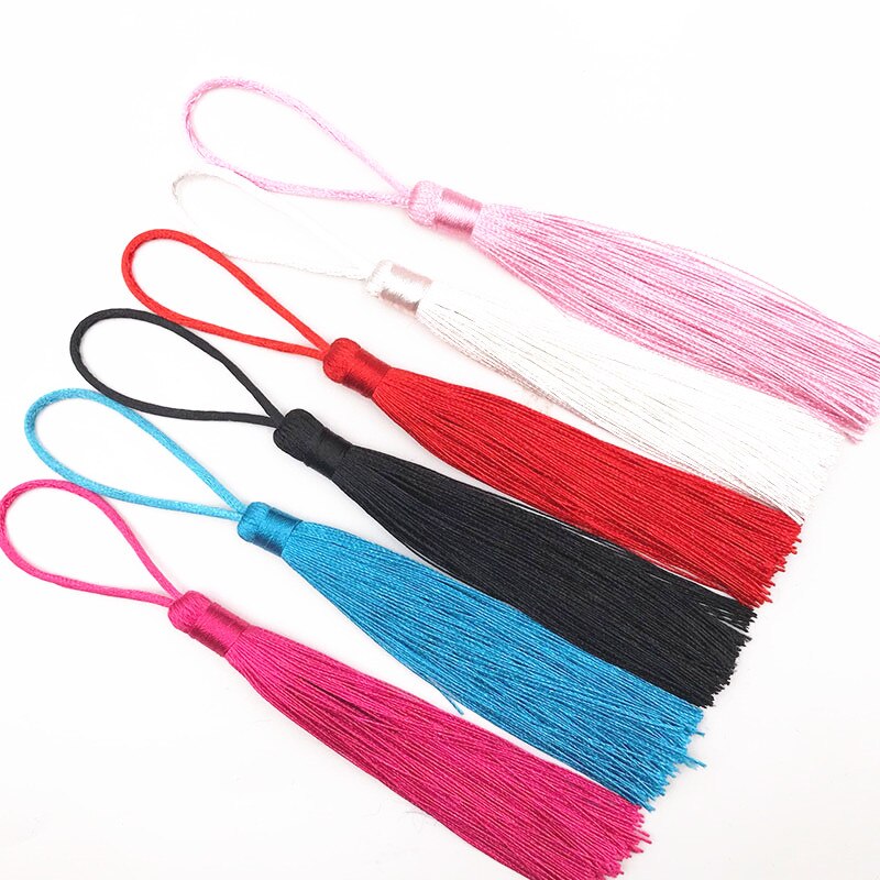 10 stuks handgemaakte kwastjes 16 cm borlas para coser diy kwastjes voor sieraden sleutel mobiele telefoon tas franje rand kwastjes hanger