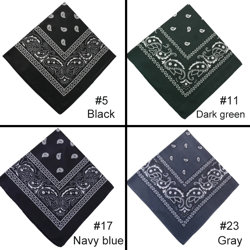 mujer Bandana bufanda niñas niños Punk pañuelos cuadrados sombreros bohemio pañuelo para la cabeza diademas accesorios para el cabello