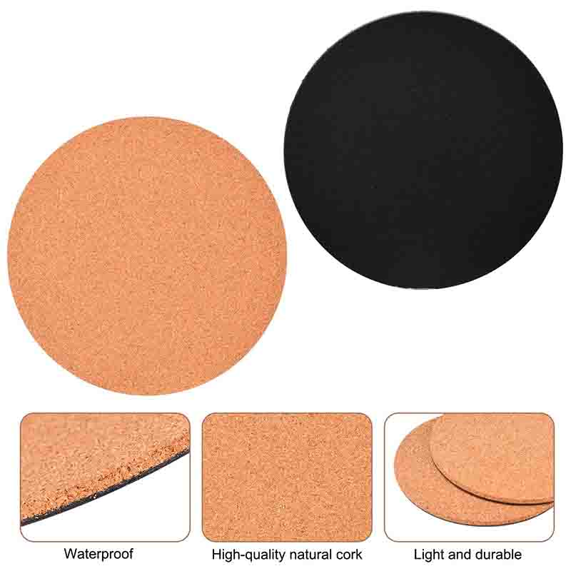 4Pcs 12 Inch Cork Coaster, Round Cork Stopper And Plastic Flower Pot For Gardening, For DIY Craft Supplies