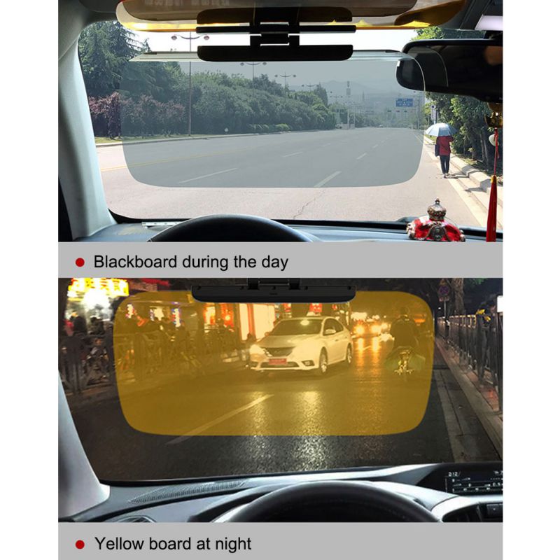 Auto Zonneklep Verlengstuk - Dag Nacht Windscherm Zonnescherm - Anti-UV Anti-verblinding Anti-Mist Blocker