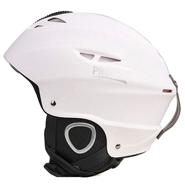 Propro Outdoor Volwassen Veiligheid Ski Helm Integraal-Gegoten Mannen Vrouwen Sneeuw Skiën Helm Snowboard Skateboard Sport Helm Heren: WHITE / L(56-59CM)