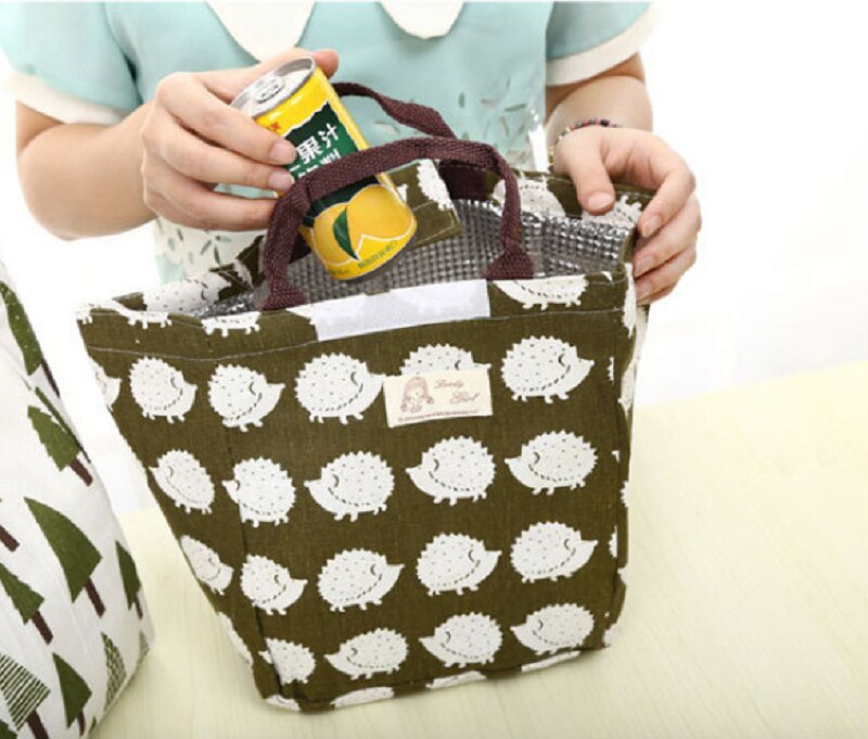 Lunch Box Bag Female Insulated Thermal Food Picnic Lunch Bags for Women Kids Men Cooler Tote Bag Case for School Work: E