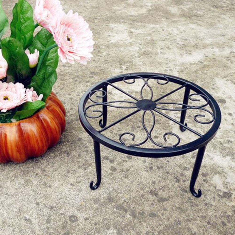 Potstandaard smeedijzeren bloemenrek plantenrek rond bloempotrek huisdecoratie tuin duurzame standaard vloer maken