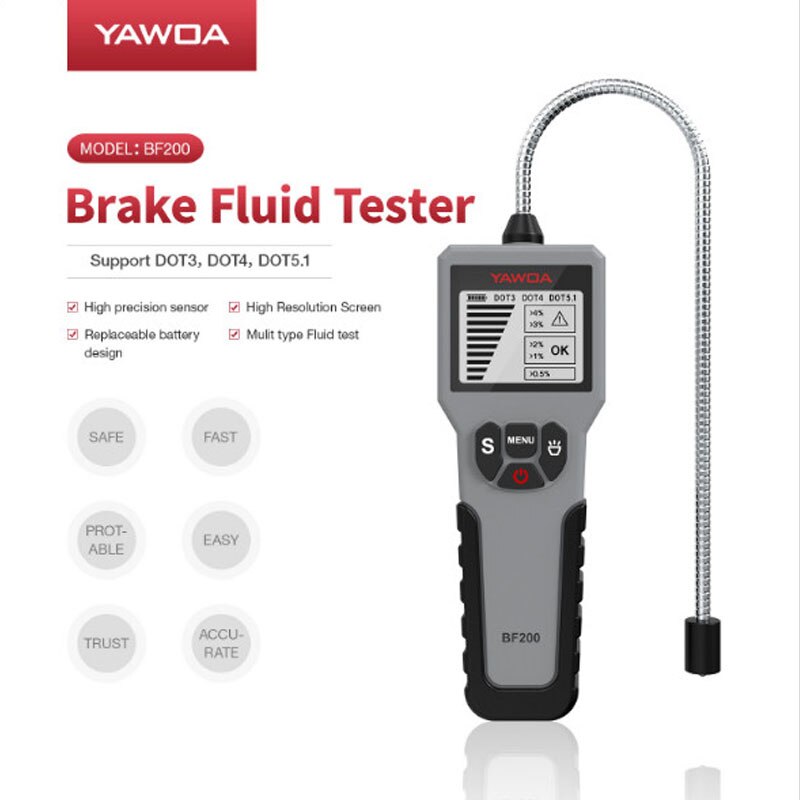 Ediag Auto Remvloeistof Digitale Tester BF100 BF200 Met Hoge Resolutie Scherm Remvloeistof Tester Voor Dot 3 DOT4 DOT5.1 bf 100