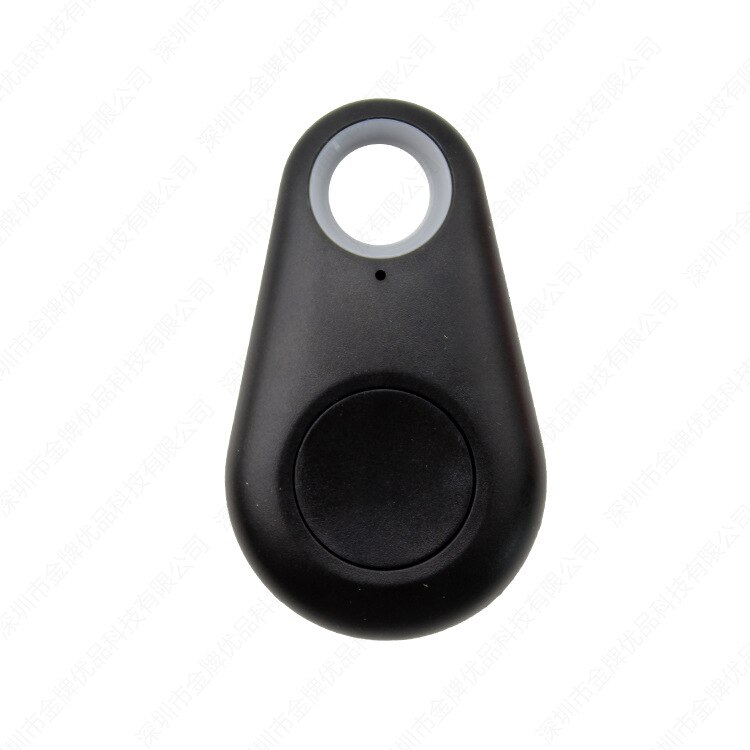 Mini Bluetooth GPS Waterdrop Locator Draagbare Anti-lost Key Finder Pet Tracker Twee Way Alarm Anti-Diefstal Apparaat: Black