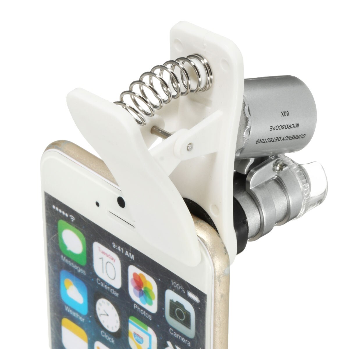 Lente de aumento Universal para teléfono móvil lupa de microscopio portátil para joyería, lupa con luz LED para iPhone 11, 60 aumentos