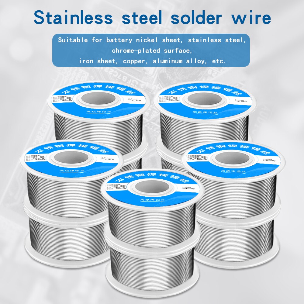 45g Stainless Steel Solder Wire Universal Welding Roll High Purity Low Fusion Less Smoke 1mm Hardware Tools