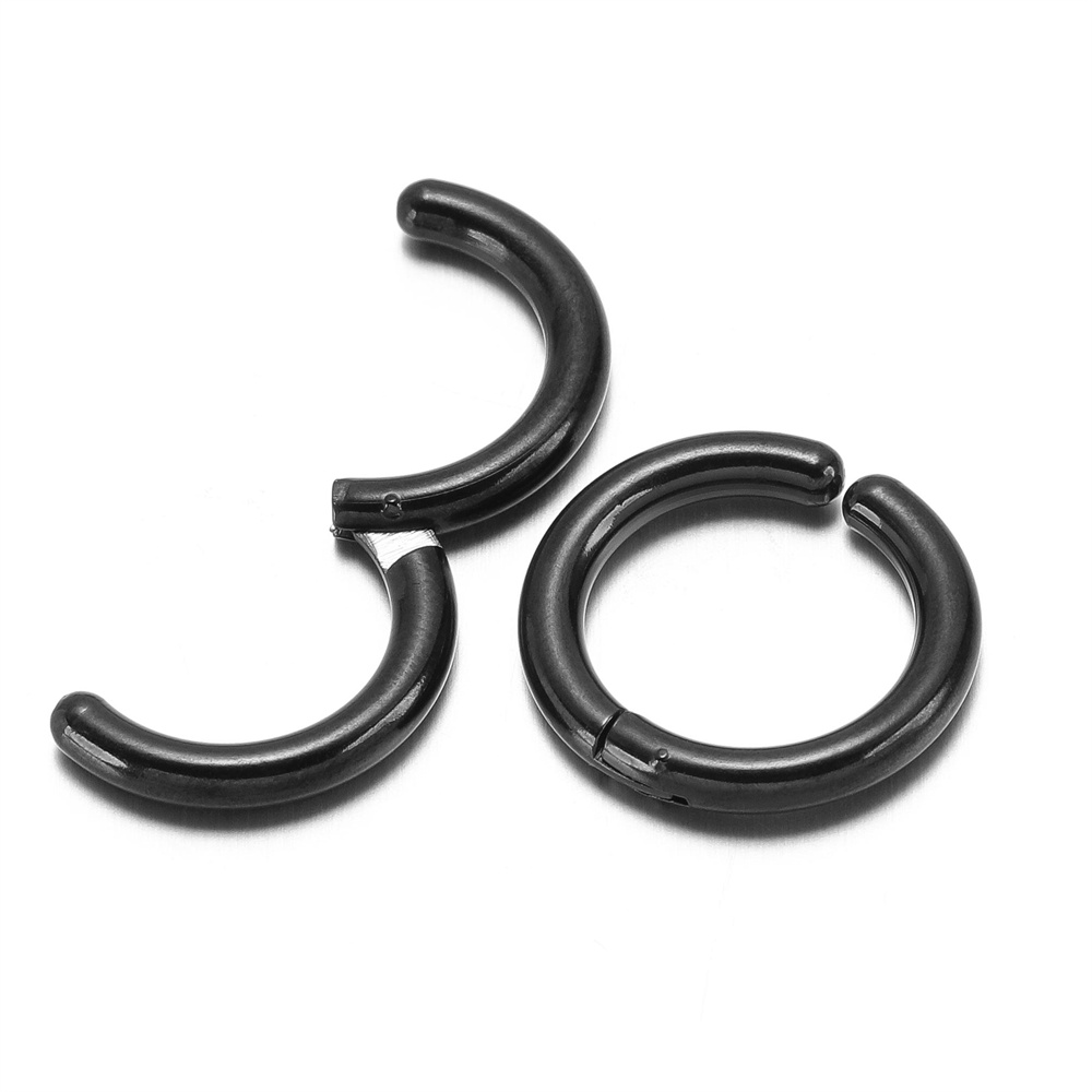 6pz/3coppie Orecchini a clip per orecchio in acciaio inossidabile per donna Uomo non penetrante Cerchio per orecchio rotondo Orecchini finti punk Gioielli per orecchio semplice: Oro antico placcato