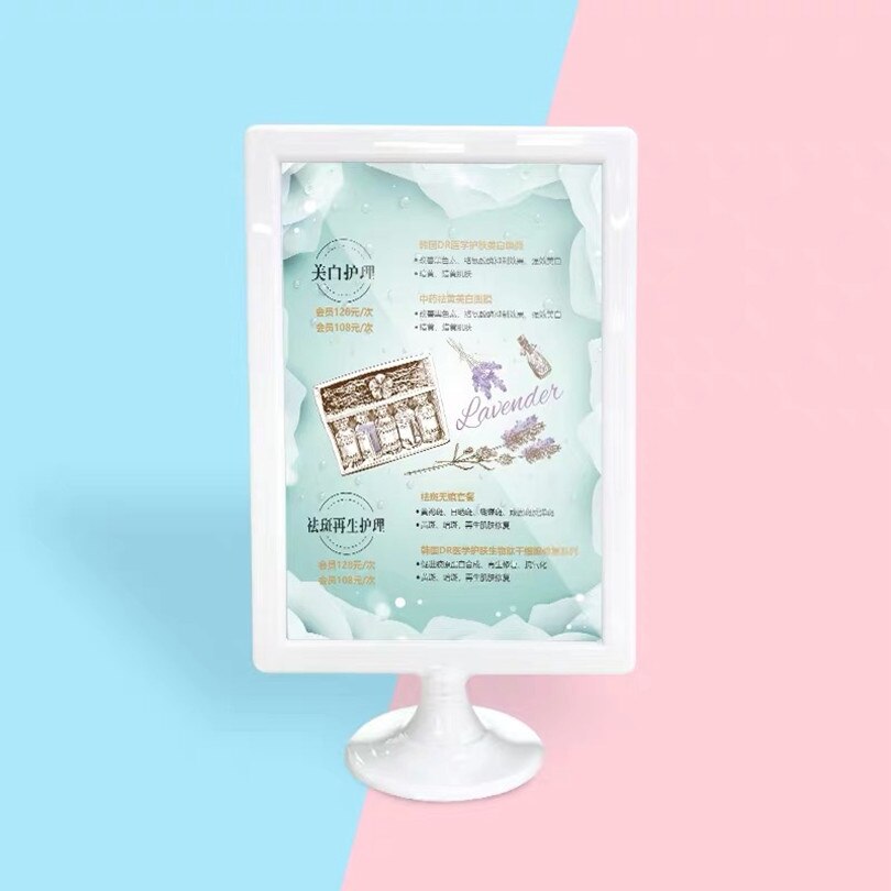 A6 Menu Paper Frame 10X15CM Menu Holder Stand Picture Photo Frame Desk Sign Label Holder Stand Display Rack