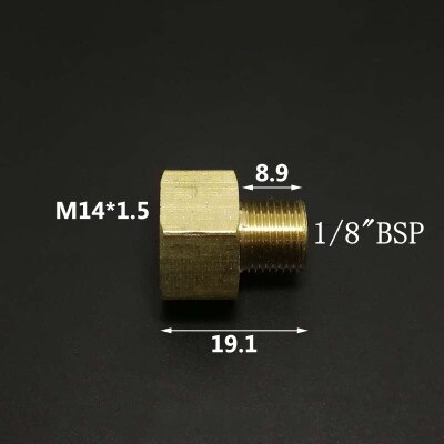 M10 M14 M16 M20 Metric Female To Male Thread Connection Brass Pipe Fitting Adapter Coupler Connector For Fuel Gas Water: NO10