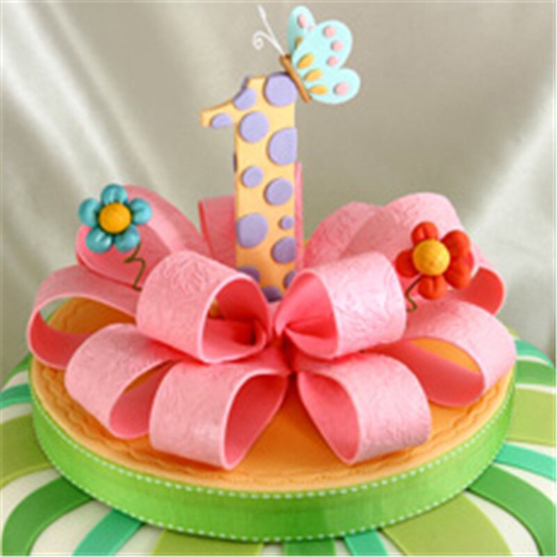 Fondant Strip Ribbon Cutter Sugarcraft Cake Decorating Tools Plastic Cake Rolling Pin Embosser Roller Set DIY Baking Cake Tools