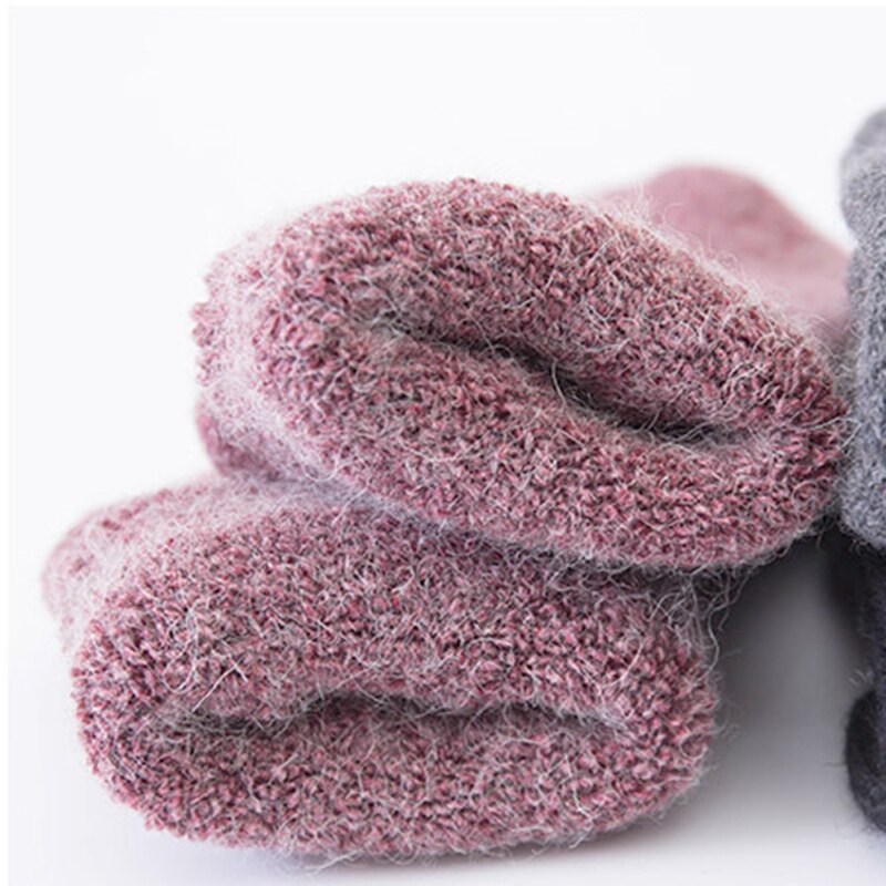 Winter Wool Warm Socks Super Soft Thick Solid Color Casual Socks For Men Women