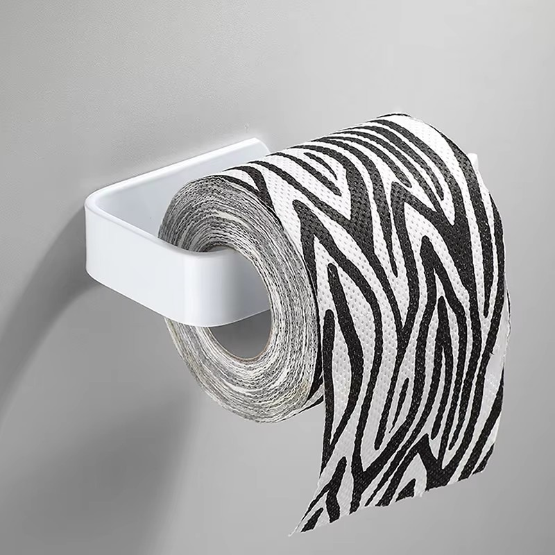 Akryl toalettpapper hållare vävnad rack väggmonterat badrum kök rulle hållare papper vävnad rack krok modern svart galge: Ljusgrön