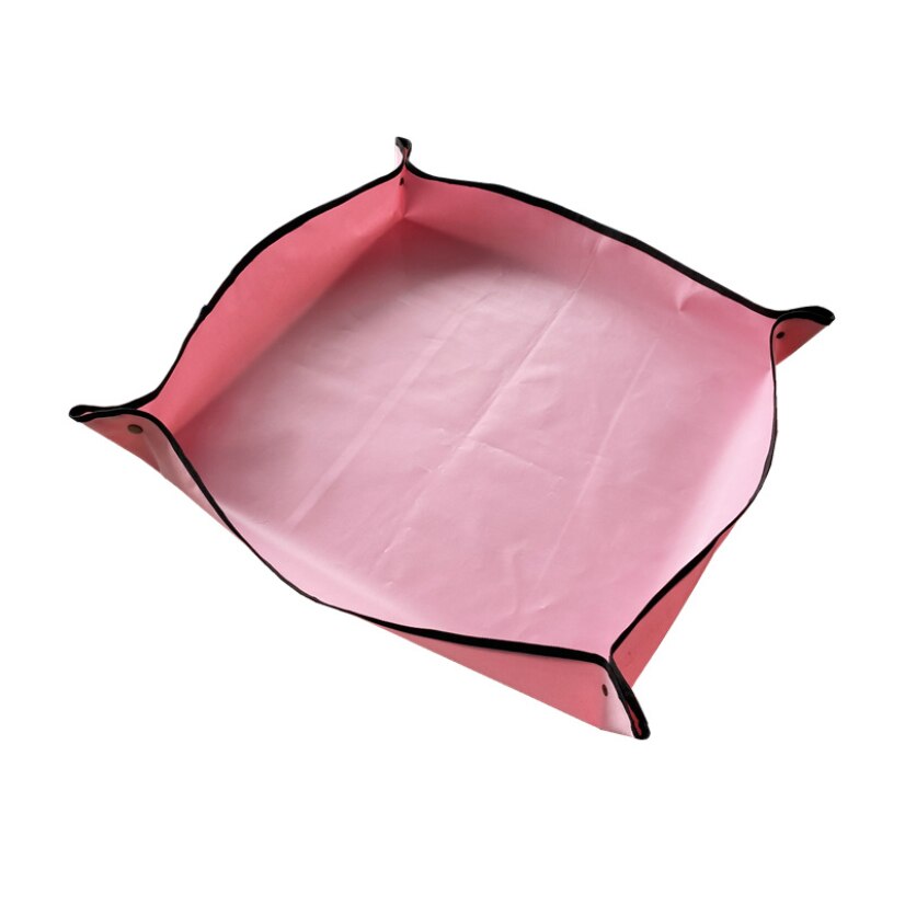 Tapete de jardín impermeable, cojín que cambia el suelo, esterilla gruesa de tela Oxford, arcilla bonsái, maceta, protección de plantas: Pink 50x50cm