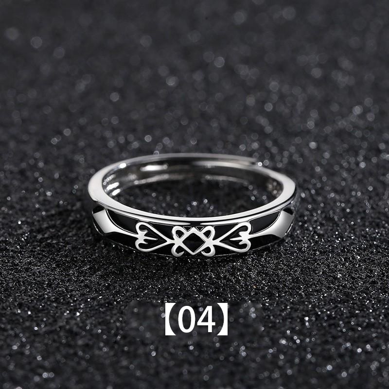 1 pz 9 stile nuovo in rame geometria Vintage ▾ anello colore argento per uomo donna unisex dichiarazione apertura regolabile gioielli Anillo: Rosso