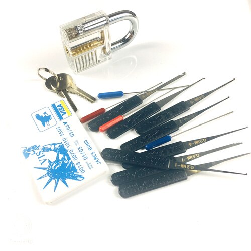 Locksmith Utility Tools,Transparent Locks Broken Key Extractor Mini Card Bag Tools: 3-1